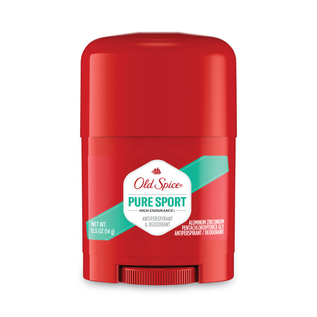 Reach your goals while smelling fresh thanks to these Old Spice High Endurance Anti-Perspirant And Deodorant Sticks. This deodorant provides protection from wetness and leaves a fresh scent to help you approach the day with confidence.  Offers long-lasting odor and wetness protection.  Goes on clear to prevent stains.  Pure Sport scent helps keep you smelling great.  Comes with 24 sticks for the whole family.