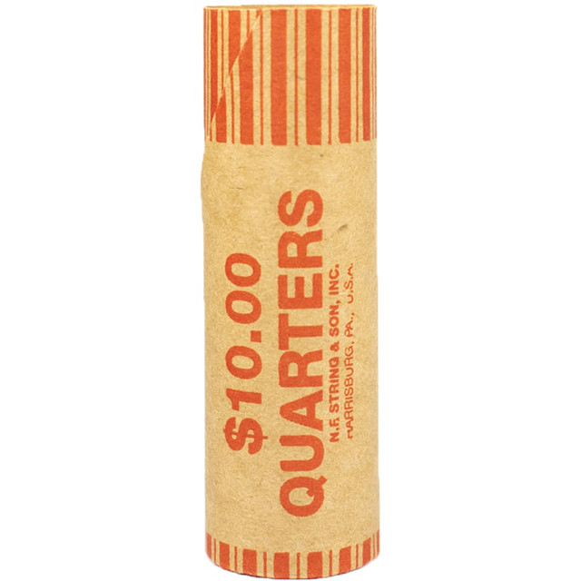 CONTROL, INC. 560054 Control Group Crimped-End Coin Wrappers, Quarters, Orange, Pack Of 1,000 Wrappers CONTROL, INC. 560054 Control Group Crimped-End Coin Wrappers, Quarters, Orange, Pack Of 1,000 Wrappers
