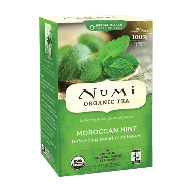 NUMI, INC. 10104 Numi Morroccan Mint Herbal Tea, Box Of 18 NUMI, INC. 10104 Numi Morroccan Mint Herbal Tea, Box Of 18
