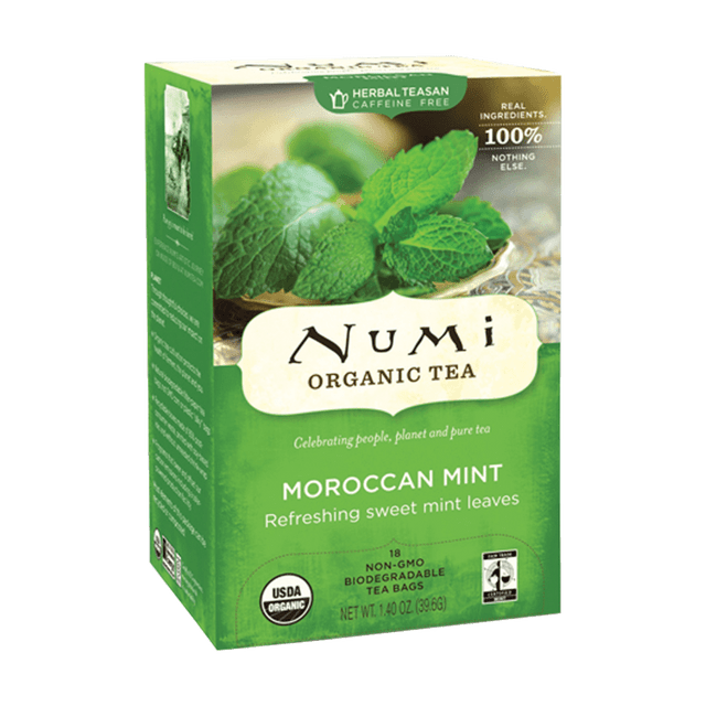 NUMI, INC. Numi 10104  Morroccan Mint Herbal Tea, Box Of 18