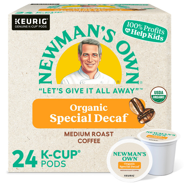 GREEN MOUNTAIN COFFEE ROASTERS, INC. 4051 Newmans Own Organics Special Blend Single-Serve Coffee K-Cup Pods, Decaffeinated, Carton Of 24