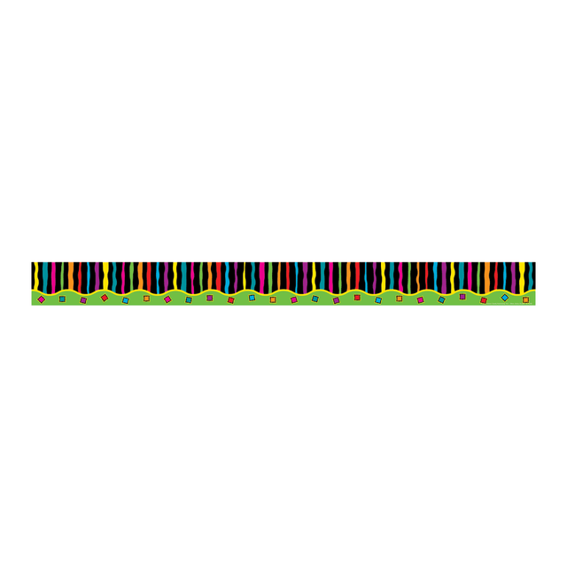 BARKER CREEK PUBLISHING, INC. LL946 Barker Creek Straight-Edge Borders, 3in x 35in, Neon Stripe, Pack Of 12