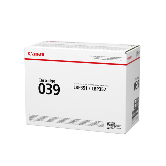 CANON USA, INC. 0287C001 Canon 039 Black Toner Cartridge, 0287C001 CANON USA, INC. 0287C001 Canon 039 Black Toner Cartridge, 0287C001