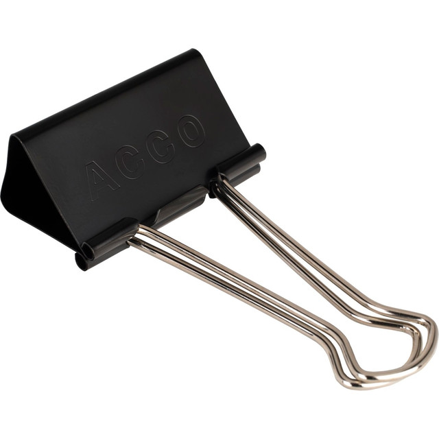 ACCO BRANDS USA, LLC A7072100 ACCO Binder Clips, Large, Black, Box Of 12 ACCO BRANDS USA, LLC A7072100 ACCO Binder Clips, Large, Black, Box Of 12
