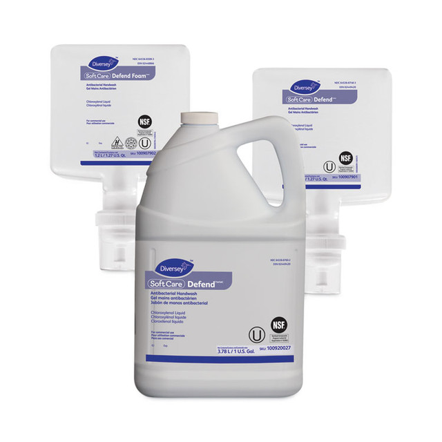 DIVERSEY 100907902 Soft Care Defend Foam Handwash Refill, Fragrance-Free, 1.2 L, 6/Carton