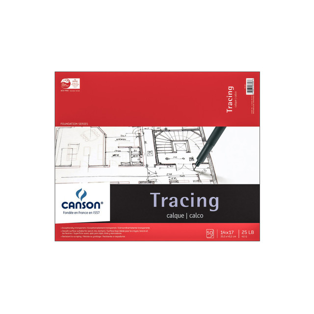 CANSON, INC. 100510962 Canson Tracing Pad, 14in x 17in, 50 Sheets CANSON, INC. 100510962 Canson Tracing Pad, 14in x 17in, 50 Sheets