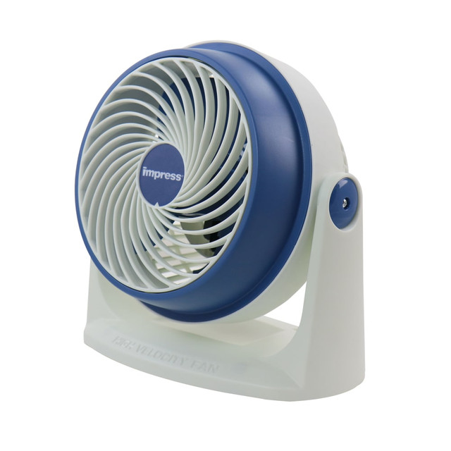 CRYSTAL PROMOTIONS 995116545M Impress 8in High-Velocity Air Circulator Fan, 10-1/2inH x 8inW x 8inD