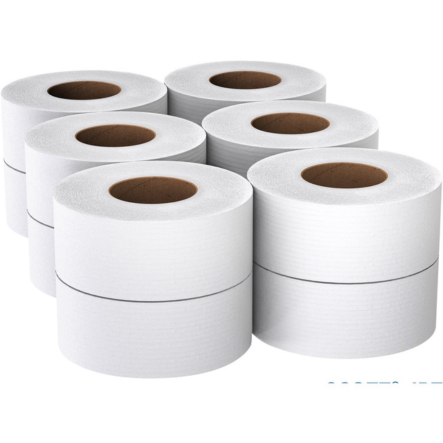 KIMBERLY-CLARK 0780510 Scott High-Capacity 2-Ply Jumbo Roll Toilet Paper, 25% Recycled, 1000ft Per Roll, Pack Of 12 Rolls