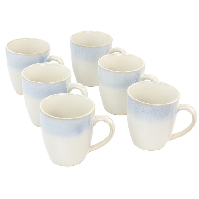 GIBSON OVERSEAS INC. Martha Stewart 995116356M  Stoneware Cup Set, 13 Oz, Blue