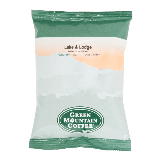 GREEN MOUNTAIN COFFEE ROASTERS, INC. 4524 Green Mountain Coffee Ground Coffee, Lake & Lodge, Carton Of 50 Bags GREEN MOUNTAIN COFFEE ROASTERS, INC. 4524 Green Mountain Coffee Ground Coffee, Lake & Lodge, Carton Of 50 Bags