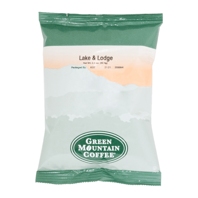 GREEN MOUNTAIN COFFEE ROASTERS, INC. 4524 Green Mountain Coffee Ground Coffee, Lake & Lodge, Carton Of 50 Bags GREEN MOUNTAIN COFFEE ROASTERS, INC. 4524 Green Mountain Coffee Ground Coffee, Lake & Lodge, Carton Of 50 Bags