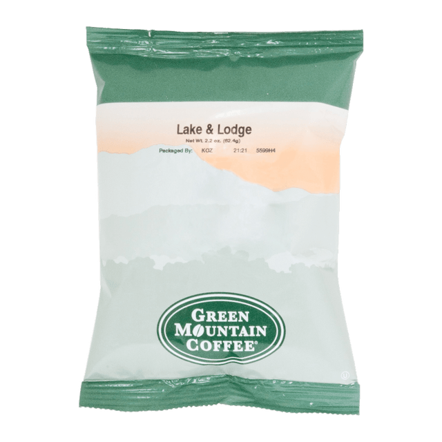 GREEN MOUNTAIN COFFEE ROASTERS, INC. 4524 Green Mountain Coffee Ground Coffee, Lake & Lodge, Carton Of 50 Bags