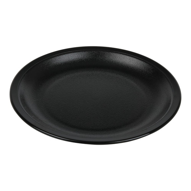 CAMBRO MFG. CO. 55CWNR110 Cambro Camwear Round Dinnerware Plates, 5-1/2in, Black, Set Of 48 Plates