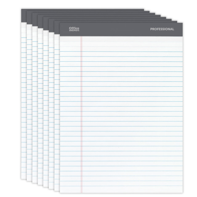 Take notes on this heavyweight, perforated tablet paper.  15-lb paper resists bleed-through.  Acid-free paper wonT yellow or fade over time.  Perforated pages are easy to remove.  Double-stitched top holds pages securely.  Rigid chipboard backing provides a sturdy writing surface.  SFI Certified.  Contains Recycled Content - See Specs for Details.