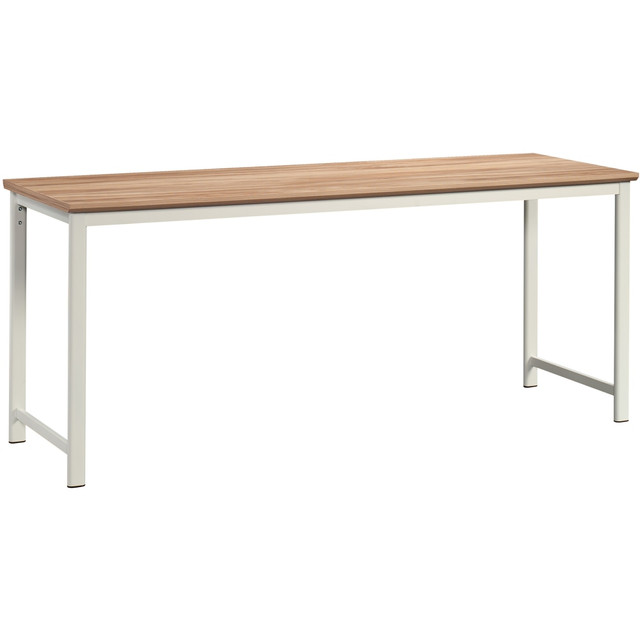 SAUDER WOODWORKING CO. 426297 Sauder Bergen Circle Commercial 72inW Executive Table Computer Desk, Kiln Acacia