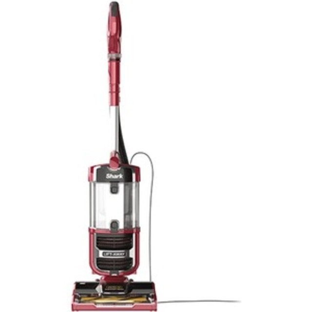 Easily clean around the house with a Shark upright vacuum. This lightweight vacuum cleaner features a bagless design with Anti-Allergen Complete Seal Technology to trap dust and allergens inside. It can be used upright for floors or detached with Lift-Away mode for stairs, furniture and other above-floor areas.  Shark vacuum with a bagless design for convenience.  Anti-Allergen Complete Seal Technology and HEPA filter grab dust and allergens with ease.  Zero-M cleaner head is designed to remove all types of hair from the brush roll.  Can be used as an upright vacuum for floor and carpets or detached with Lift-Away mode for furniture and stairs.  Swivel steering offers easy maneuverability and seamless debris pickup.  Includes a duster crevice tool, hair removal multi-tool and wide upholstery tool.  Backed by the manufacturer's 5-year limited warranty.