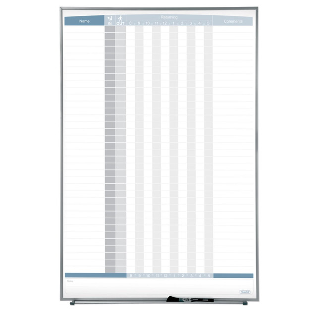 ACCO BRANDS USA, LLC Quartet 33705  Matrix In/Out Board, 34in x 23in, Aluminum Frame With Silver Finish