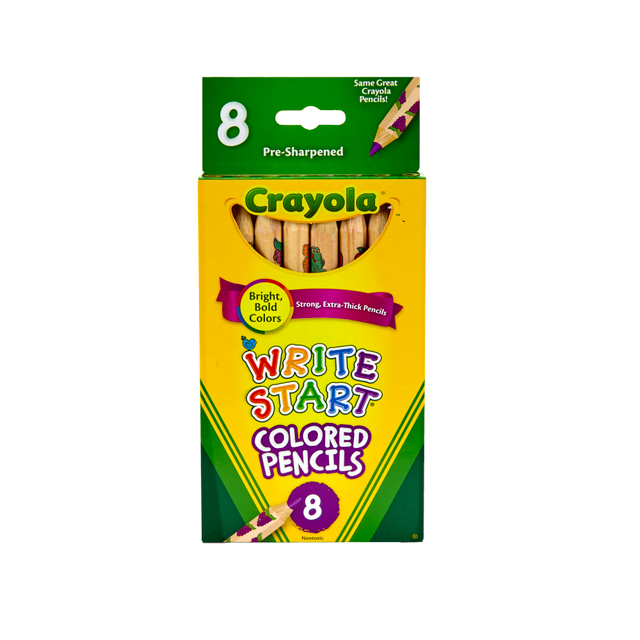 CRAYOLA LLC 68-4108 Crayola Write Start Color Pencils, Set Of 8 Colors