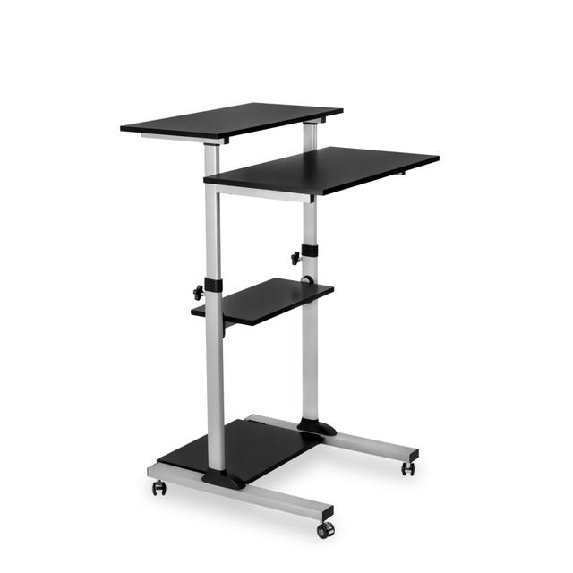 TRANSFORM PARTNERS LLC MI-7940 Mount-It! MI-7940 Mobile 37inW Stand-Up Desk, Silver TRANSFORM PARTNERS LLC MI-7940 Mount-It! MI-7940 Mobile 37inW Stand-Up Desk, Silver