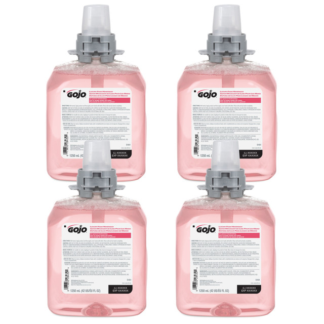 GOJO INDUSTRIES INC 5161-04 GOJO FMX-12 Luxury Foam Hand Wash Soap, Cranberry Scent, 42.27 Oz, Carton Of 4 Bottles GOJO INDUSTRIES INC 5161-04 GOJO FMX-12 Luxury Foam Hand Wash Soap, Cranberry Scent, 42.27 Oz, Carton Of 4 Bottles