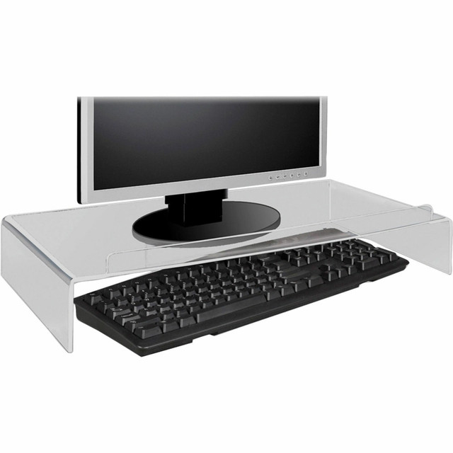 KANTEK INC. AMS300 Kantek Acrylic Monitor Stand with Keyboard Storage - Up to 19in Screen Support - 50 lb Load Capacity - CRT Display Type Supported - DepthDesktop - Acrylic - Clear KANTEK INC. AMS300 Kantek Acrylic Monitor Stand with Keyboard Storage - Up to 19in Screen Support - 50 lb Load Capacity - CRT Display Type Supported - DepthDesktop - Acrylic - Clear