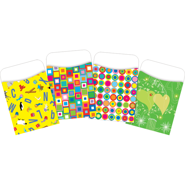 BARKER CREEK PUBLISHING, INC. 4062 Barker Creek Peel & Stick Library Pockets, 3-1/2in x 5-1/8in, Bright Colors, Set Of 120 Pockets BARKER CREEK PUBLISHING, INC. 4062 Barker Creek Peel & Stick Library Pockets, 3-1/2in x 5-1/8in, Bright Colors, Set Of 120 Pockets