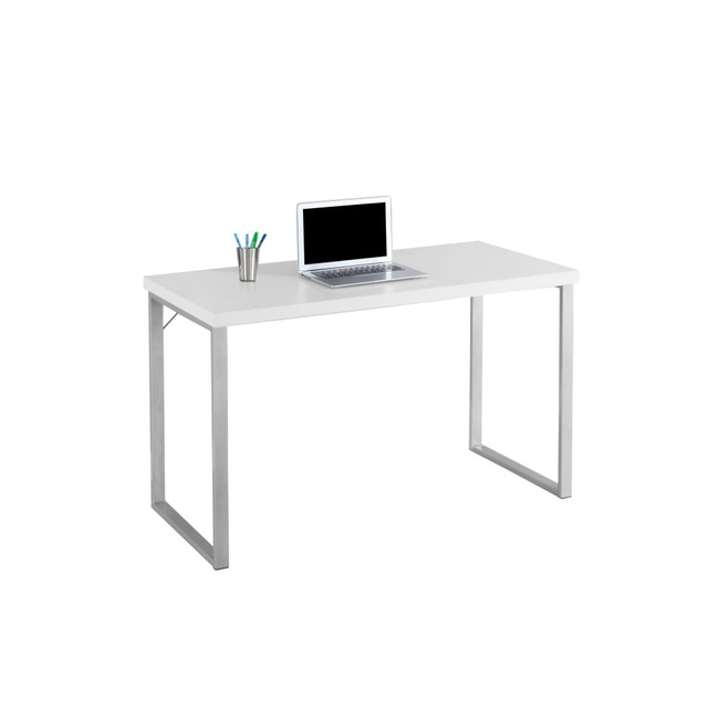 MONARCH PRODUCTS I 7154 Monarch Specialties Contemporary 48inW Computer Desk, White/Silver