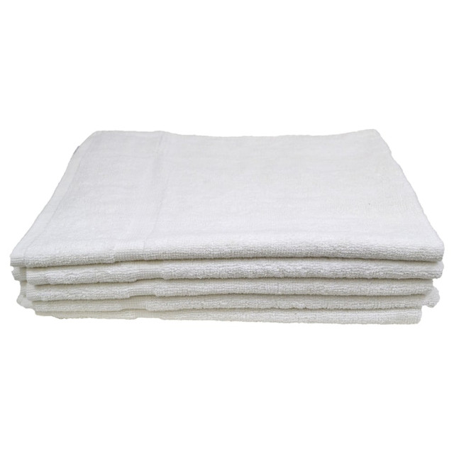 R&R TEXTILE MILLS INC X04400-12 Spa and Comfort Bath Mats, 21in x 34in, White, Pack Of 12 Mats