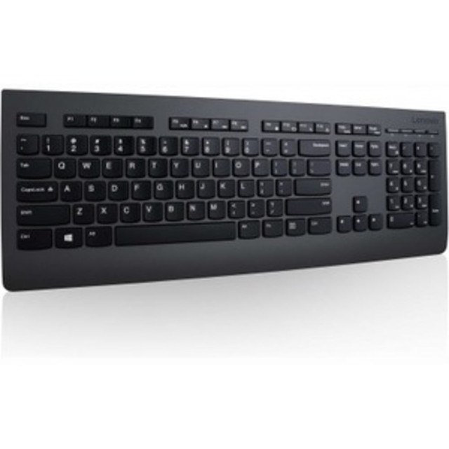 LENOVO, INC. Lenovo 4X30H56841  Professional Wireless Keyboard - Wireless Connectivity - RF - USB Interface Multimedia Hot Key(s) - English (US) - Plunger/Rubber Dome Keyswitch - Black