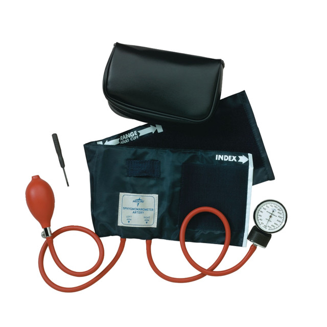 MEDLINE INDUSTRIES, INC. MDS9388LF Medline Neoprene Handheld Aneroid, Large Adult, Black MEDLINE INDUSTRIES, INC. MDS9388LF Medline Neoprene Handheld Aneroid, Large Adult, Black