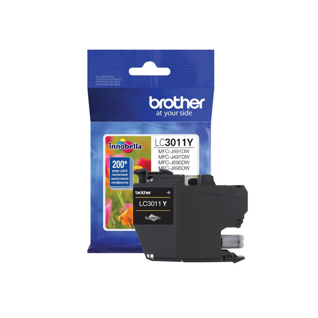 BROTHER INTL CORP Brother LC3011Y  LC3011Y Original Standard Yield Inkjet Ink Cartridge - Single Pack - Yellow - 1 Each - 200 Pages