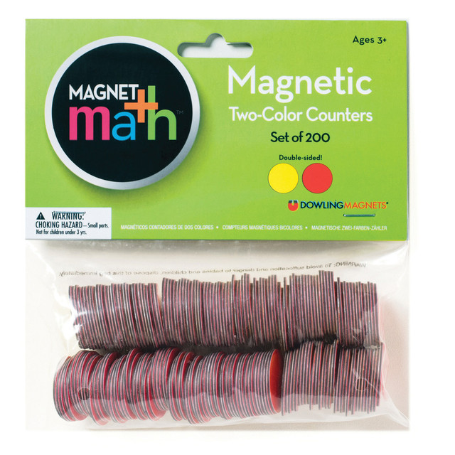 DOWLING MAGNETS DO-732190 Magnetic 2-Color Counters, 1in, Red/Yellow, Pack Of 200 Counters DOWLING MAGNETS DO-732190 Magnetic 2-Color Counters, 1in, Red/Yellow, Pack Of 200 Counters