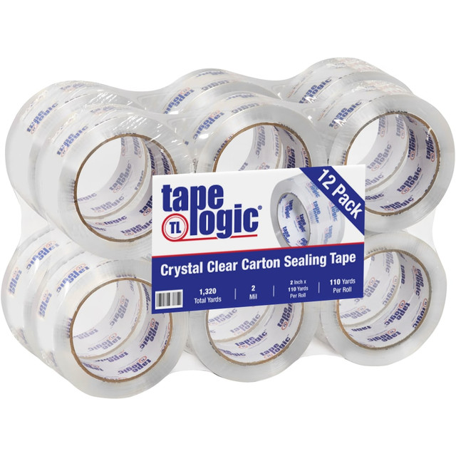 B O X MANAGEMENT, INC. T902200CC12P Tape Logic #200CC Crystal Clear Tape, 3in Core, 2in x 110 Yd, Clear, Case Of 12 B O X MANAGEMENT, INC. T902200CC12P Tape Logic #200CC Crystal Clear Tape, 3in Core, 2in x 110 Yd, Clear, Case Of 12