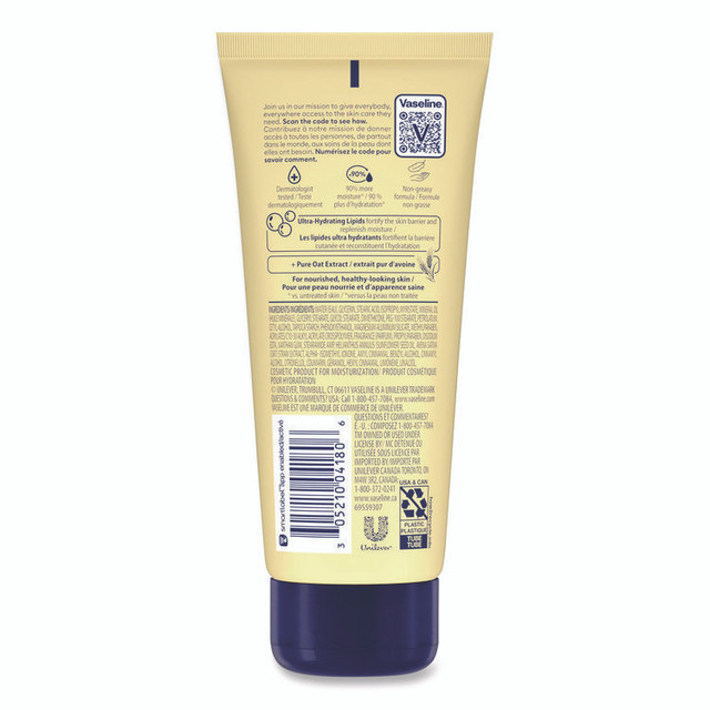 UNILEVER Vaseline® 04448CT Intensive Care Nourishing Moisture Body Lotion, 3.4 oz Squeeze Tube, 12/Carton