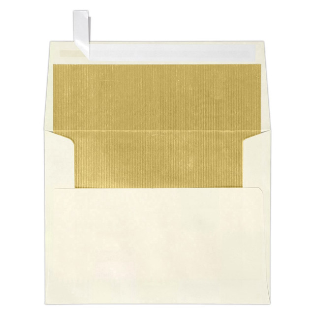 ACTION ENVELOPE FLNT4870-04-250 LUX Invitation Envelopes, A2, Peel & Press Closure, Gold/Natural, Pack Of 250 ACTION ENVELOPE FLNT4870-04-250 LUX Invitation Envelopes, A2, Peel & Press Closure, Gold/Natural, Pack Of 250