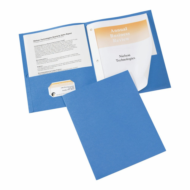 AVERY PRODUCTS CORPORATION 47976 Avery 2-Pocket Folders With Fasteners, Letter Size, Light Blue, Pack Of 25 AVERY PRODUCTS CORPORATION 47976 Avery 2-Pocket Folders With Fasteners, Letter Size, Light Blue, Pack Of 25