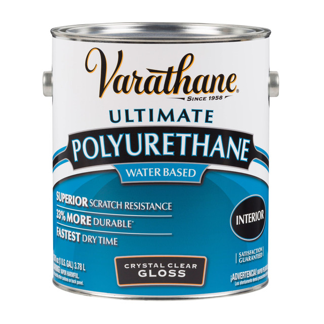 THE FLECTO COMPANY INC. 200031 Varathane Ultimate Water-Based Polyurethane, 1 Gallon, Crystal Clear Gloss, Pack Of 2 Cans THE FLECTO COMPANY INC. 200031 Varathane Ultimate Water-Based Polyurethane, 1 Gallon, Crystal Clear Gloss, Pack Of 2 Cans