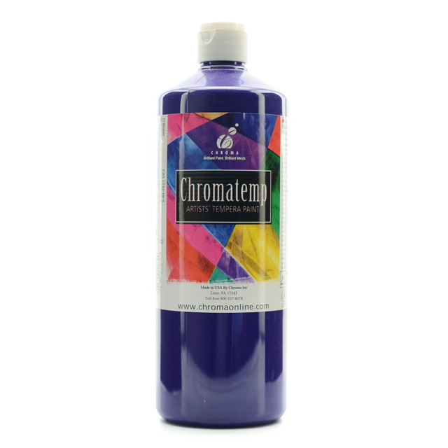 CHROMA ACRYLICS, INC. Chroma 2609  ChromaTemp Artists Tempera Paint, 32 Oz, Violet