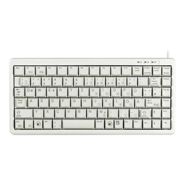 CHERRY GMBH G84-4100LCADE-0 CHERRY Compact-Keyboard G84-4100 - Keyboard - PS/2, USB - German - light gray