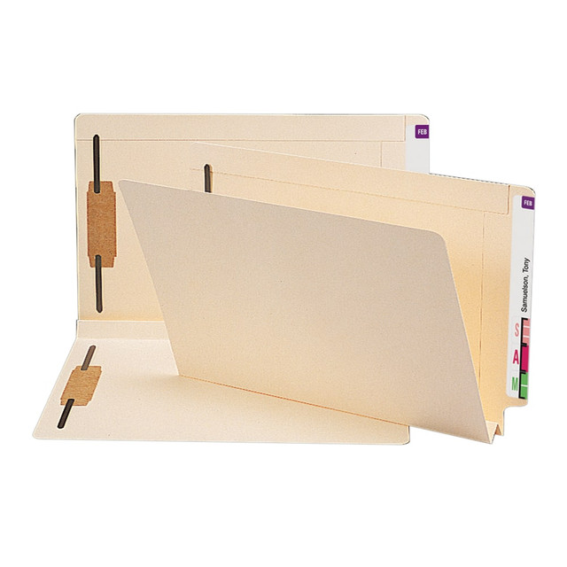 SMEAD MFG CO 37276 Smead Manila End-Tab Fastener Folders, 15 1/4in x 9 1/2in, Box Of 50