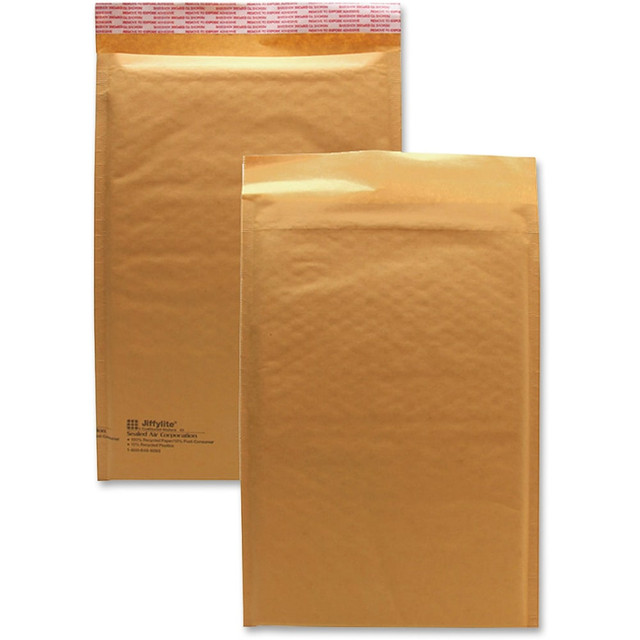 SEALED AIR CORPORATION 10188 Sealed Air JiffyLite Cellular Cushioned Mailers - Bubble - #3 - 8 1/2in Width x 14 1/2in Length - Peel & Seal - Kraft - 25 / Carton - Kraft