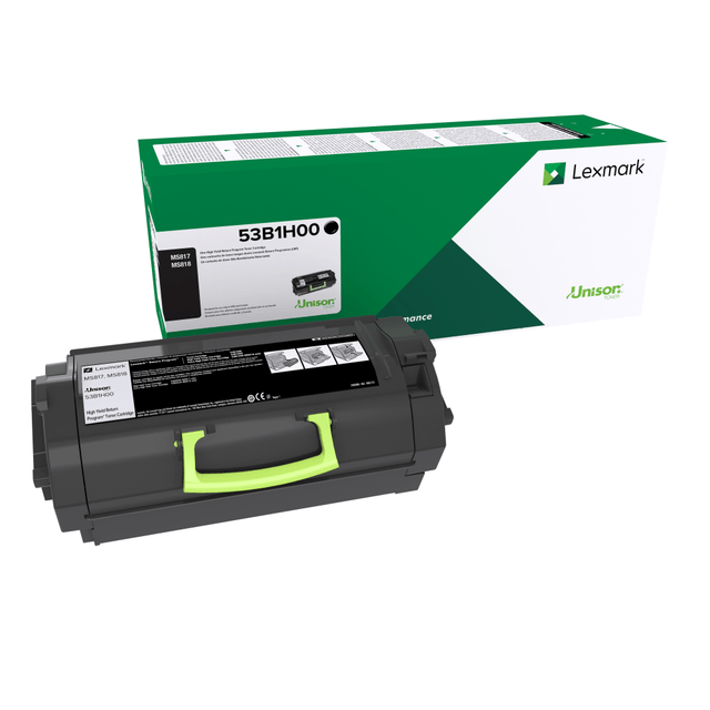 LEXMARK INTERNATIONAL, INC. Lexmark 53B1H00  53B1H00 High-Yield Return Program Black Toner Cartridge