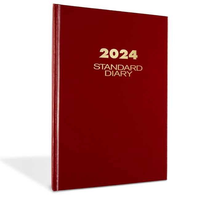 ACCO BRANDS USA, LLC AT-A-GLANCE SD3761324 2024 AT-A-GLANCE Standard Daily Diary, 7-3/4in x 12in, Red, January to December 2024, SD37613