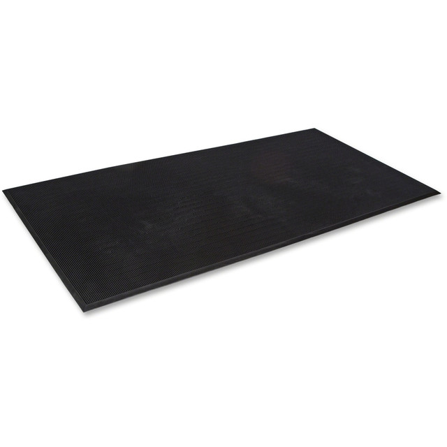 CROWN MATS & MATTING MASR42BK Crown Mats Mat-A-Dor Rubber Fingertip Scraper Mat - Entryway, Floor, Home, Office, Indoor, Outdoor - 32in Length x 24in Width x 0.63in Thickness - Rectangle - Rubber - Black