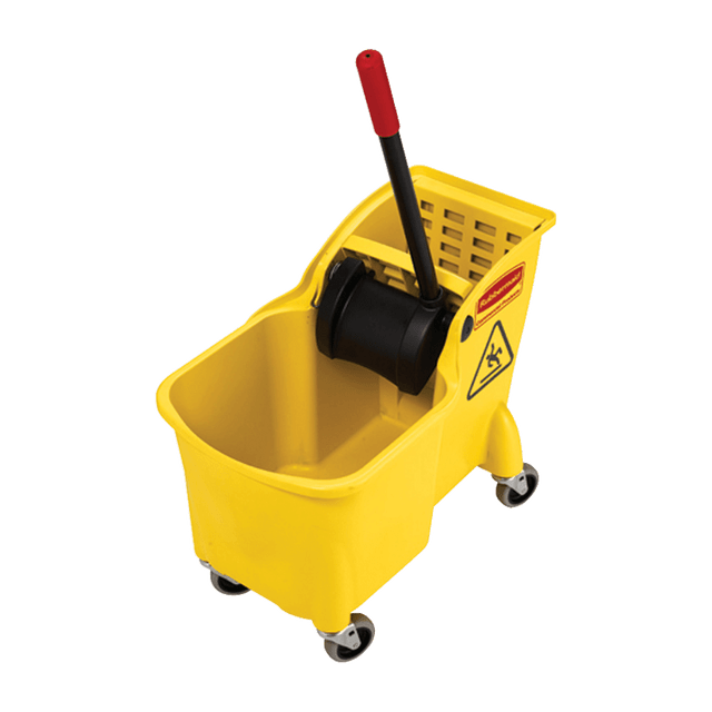RUBBERMAID 738000YL  Bucket And Wringer Combination, 31 Quarts, Yellow
