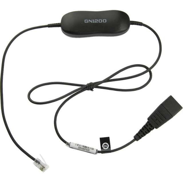 GN AUDIO USA INC. 88001-99 Jabra Straight Phone Cable Adapter - 1.97 ft Phone Cable - First End: 1 x RJ-9 Phone - Male - Second End: 1 x Quick Disconnect Audio GN AUDIO USA INC. 88001-99 Jabra Straight Phone Cable Adapter - 1.97 ft Phone Cable - First End: 1 x RJ-9 Phone - Male - Second End: 1 x Quick Disconnect Audio