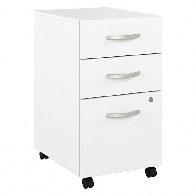 BUSH INDUSTRIES INC. HYF216WHSU-Z Bush Business Furniture Hybrid 28inD Vertical 3-Drawer Mobile File Cabinet, White, Delivery BUSH INDUSTRIES INC. HYF216WHSU-Z Bush Business Furniture Hybrid 28inD Vertical 3-Drawer Mobile File Cabinet, White, Delivery