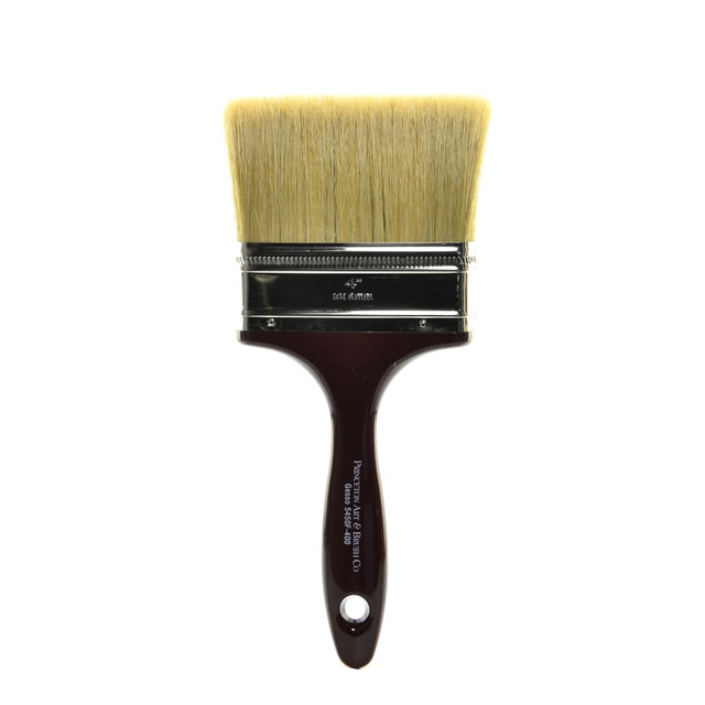 PRINCETON ARTIST BRUSH CO. 5450F-400 Princeton Gesso Paint Brush Series 5450, 4in, Flat, Natural Bristle, Burgundy