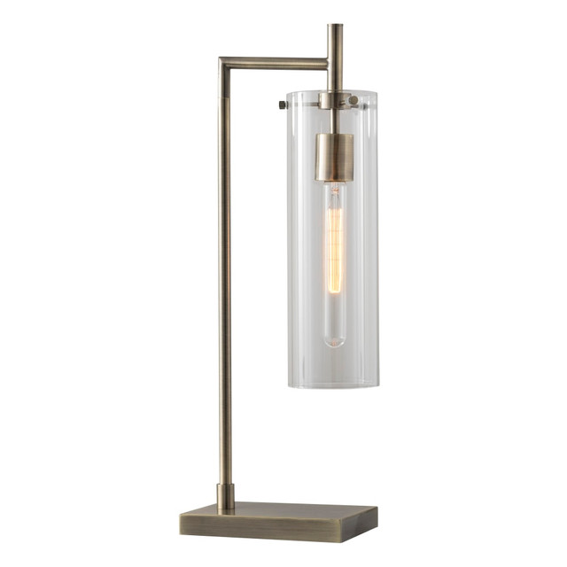 ADESSO INC Adesso 3852-21  Dalton Table Lamp, 13 3/4inH, Clear Shade/Brass Base