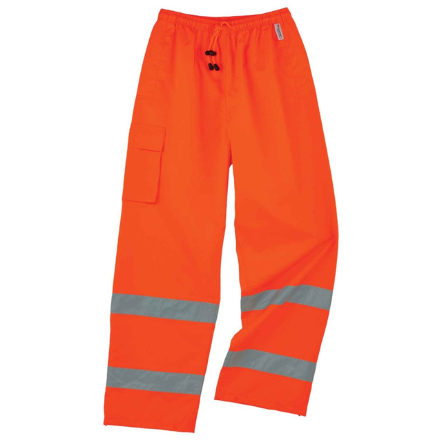 ERGODYNE CORPORATION 24414 Ergodyne GloWear 8915 Class E Polyester Rain Pants, Large, Orange